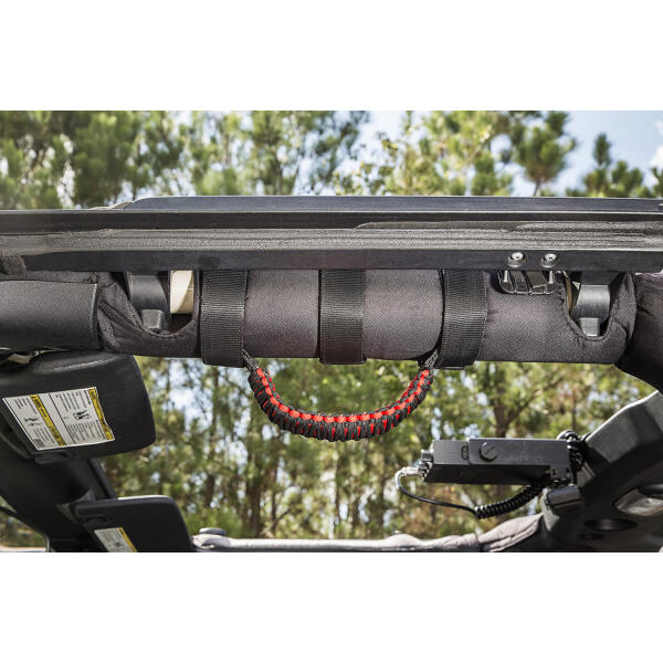 Paracord Grab Handles in Gray for Jeep Wrangler and Gladiator JT 1997-2023 - Image 2