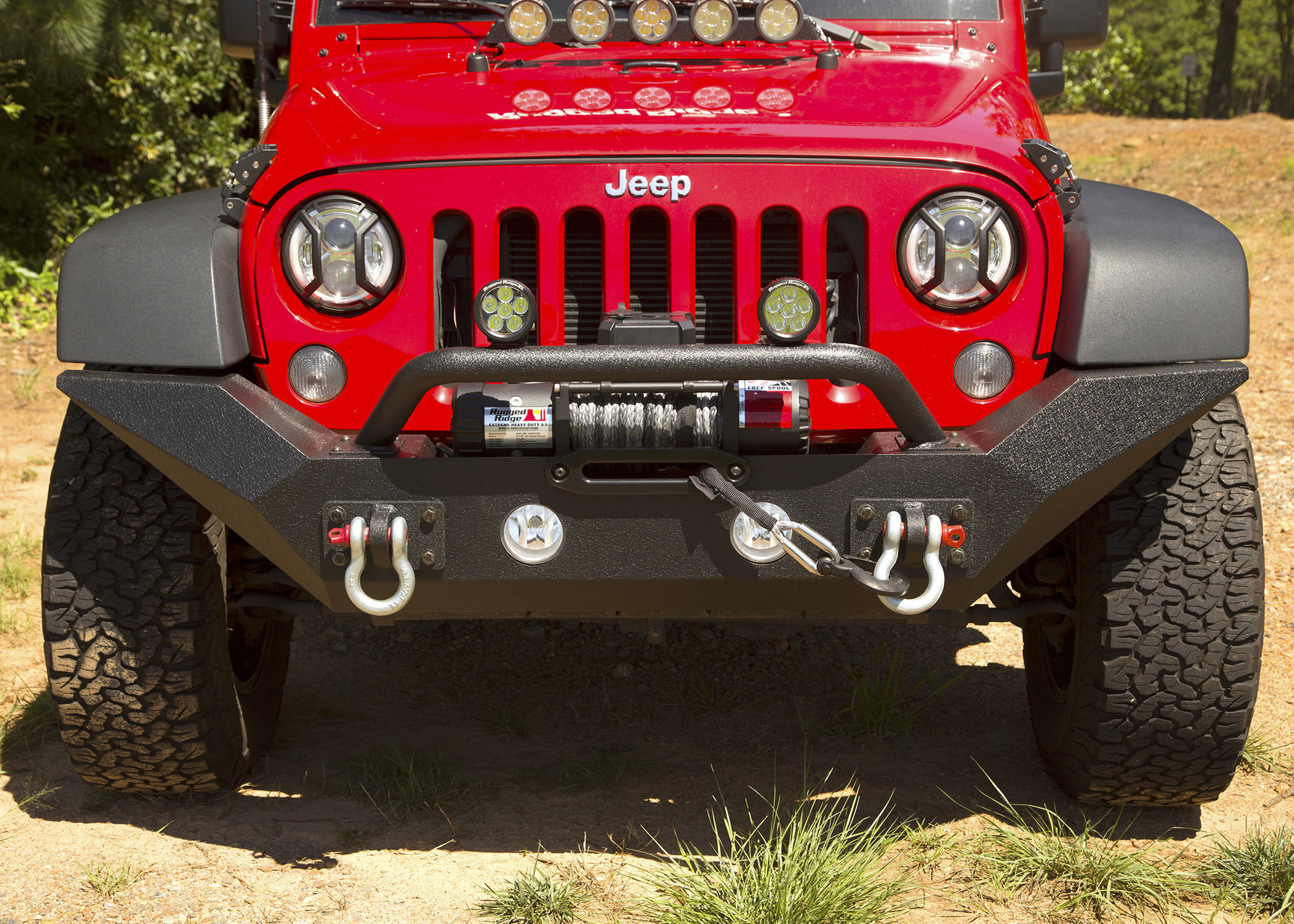 Spartan Front Bumper with High Clearance Ends and Overrider for Jeep Wrangler JK 2007-2018 - Image 11
