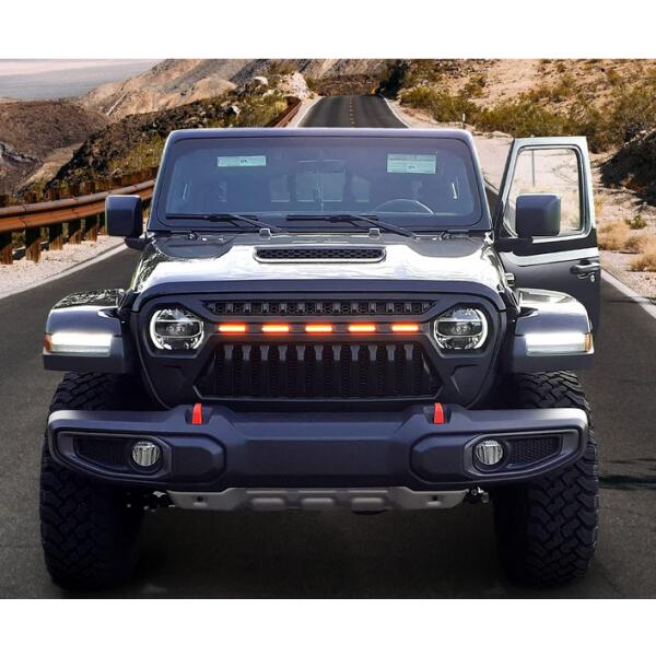 Dragon Grille with Led for 2018-UP Jeep Wrangler JL and 2020-UP Gladiator JT - Image 2