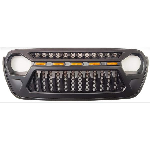 Dragon Grille with Led for 2018-UP Jeep Wrangler JL and 2020-UP Gladiator JT