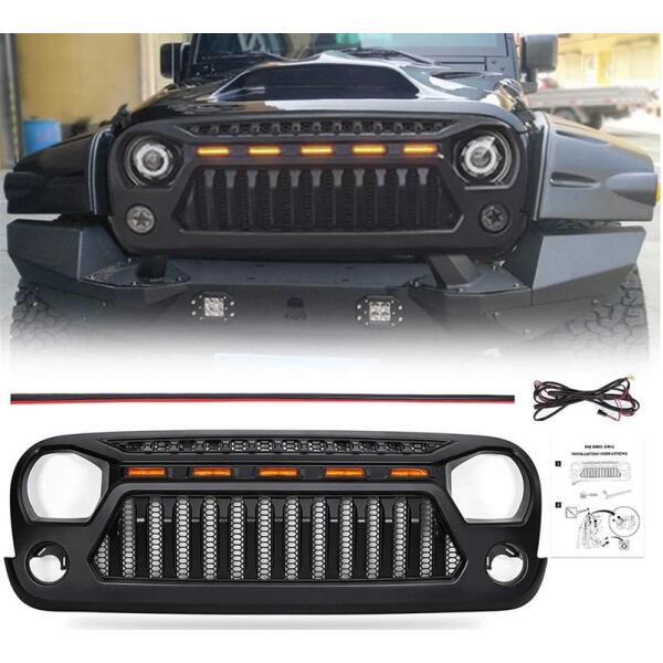Dragon Grille with Led for 2007-2018 Jeep Wrangler JK - Image 3