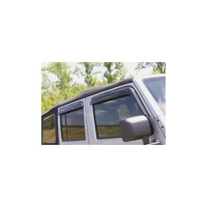 Ventvisor Dark Smoke Gray (4-Piece Set) 2007-2016 Jeep Wrangler Unlimited JK (4-Door Only)