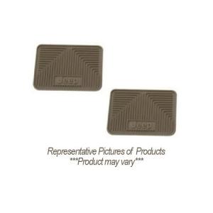 Factory Rear Slush Floor Mat Rear Dark Khaki with Jeep Logo Pair  1997-2006 Jeep Wrangler TJ & Unlimited TJL