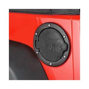 FUEL GAS CAP DOOR COVER WITH JEEP LOGO SATIN BLACK JEEP WRANGLER JK 2 DOOR