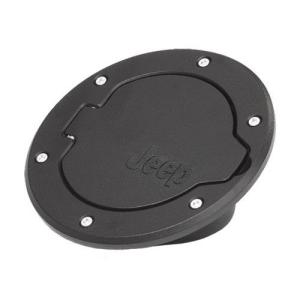 FUEL GAS CAP DOOR COVER WITH JEEP LOGO SATIN BLACK JEEP WRANGLER JK 4 DOOR
