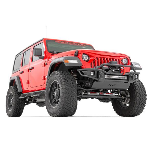 Rough Country Front Winch Bumper Tubular Skid Plate Jeep Gladiator JT/Wrangler JK & JL/Wrangler Unlimited - Image 5