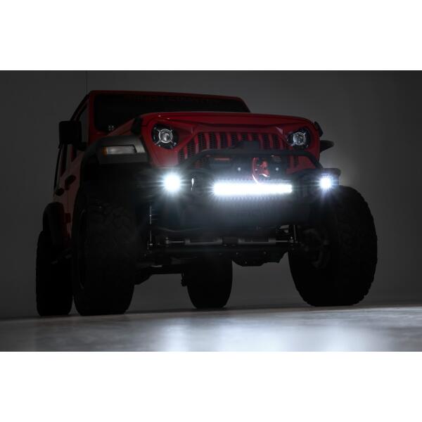 Rough Country Front Winch Bumper Tubular Skid Plate Jeep Gladiator JT/Wrangler JK & JL/Wrangler Unlimited - Image 3