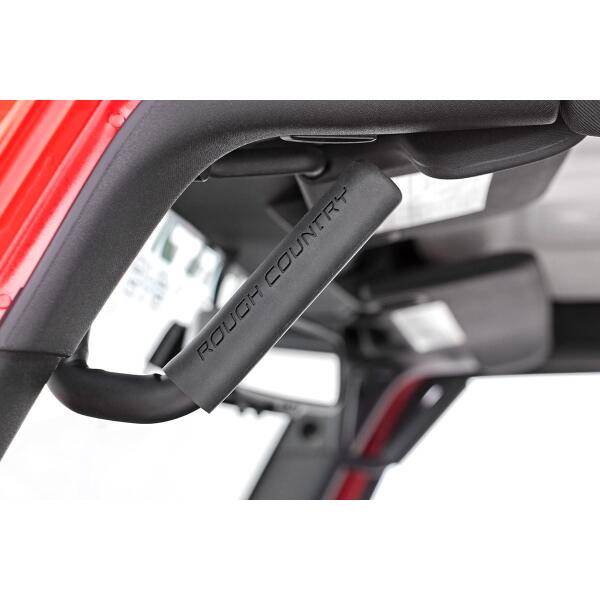 Solid Steel Front Grab Handles in Black for Jeep Wrangler JK 2007-2018 - Image 3