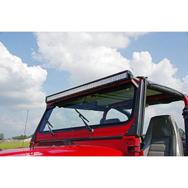 LED Light Mount Upper Windshield 50" Straight for Jeep Wrangler YJ 1987-1995 - Image 3