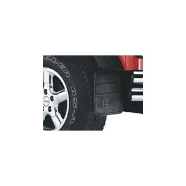 Splash Guard Front HD Rubber Black w/ Jeep Logo Pair 2003-2006 Jeep Wrangler TJ & Wrangler TJ Unlimited