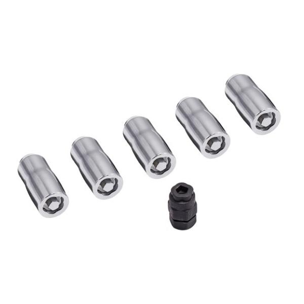 5 piece wheel lock set with key m14-15mm thread