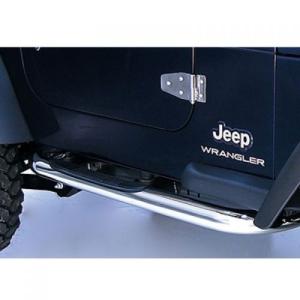 Round Tube Side Steps 3 Inch Stainless Steel 1997-2006 Jeep Wrangler TJ