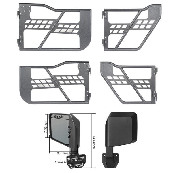 Tube Doors Set with Mirrors