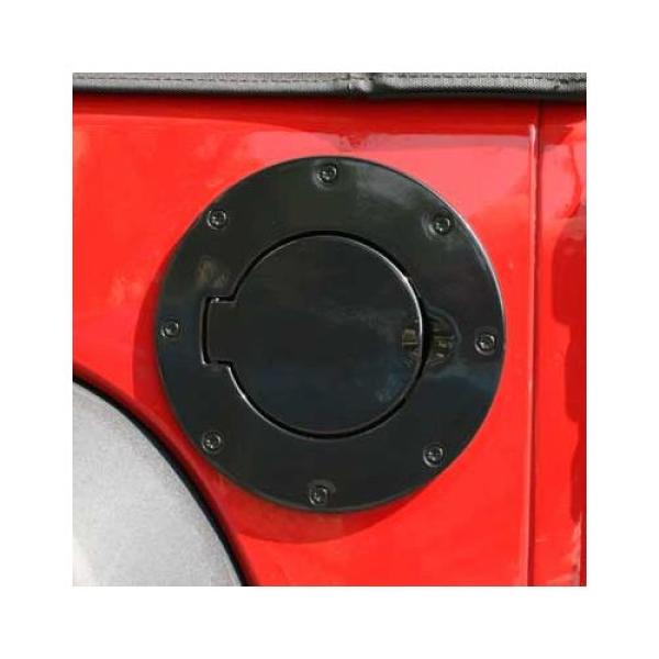 NON-LOCKING fuel GAS CAP DOOR COVER BLACK 07-16 JEEP WRANGLER JK