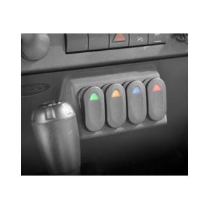 Rugged Ridge Center Console Mount Switch Pod with 4 Switches 2007-2010 Jeep Wrangler JK (2/4 Door)