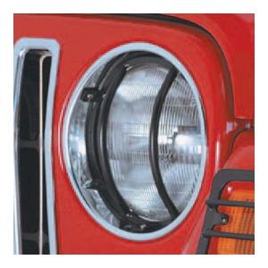 Euro Headlight Guards in Black for 1997-2006 Jeep Wrangler TJ