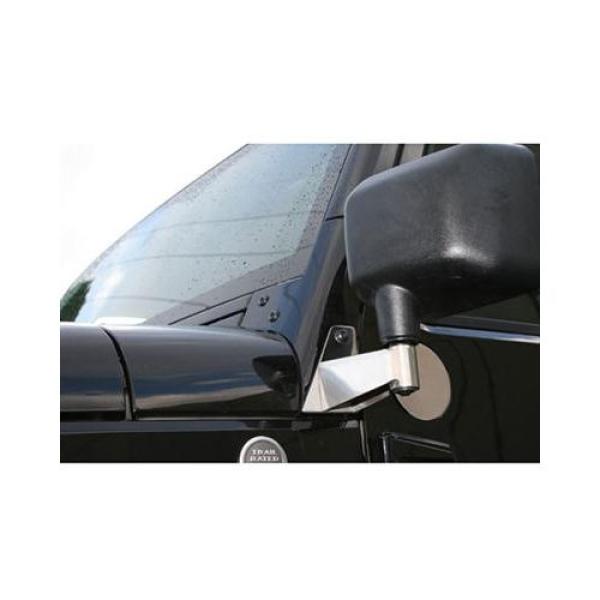 MIRROR RELOCATION BRACKETS STAINLESS STEEL 07-16 JEEP WRANGLER JK