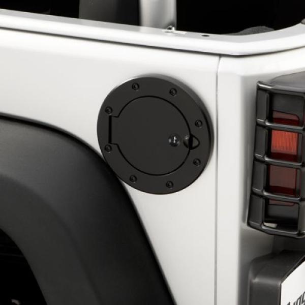 LOCKING FUEL GAS CAP DOOR COVER BLACK 2007-2017 JEEP WRANGLER JK