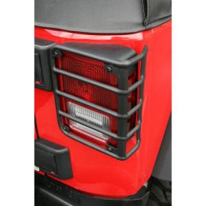 TAIL LIGHT EURO GUARDS BLACK 07-16 JEEP WRANGLER JK