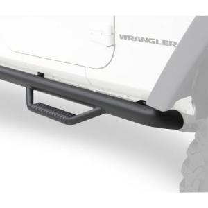 Wheel To Wheel Nerf Step Side Bars Pair Matte Black Powder Coated 2007-2011 Jeep Wrangler JK 2-Door