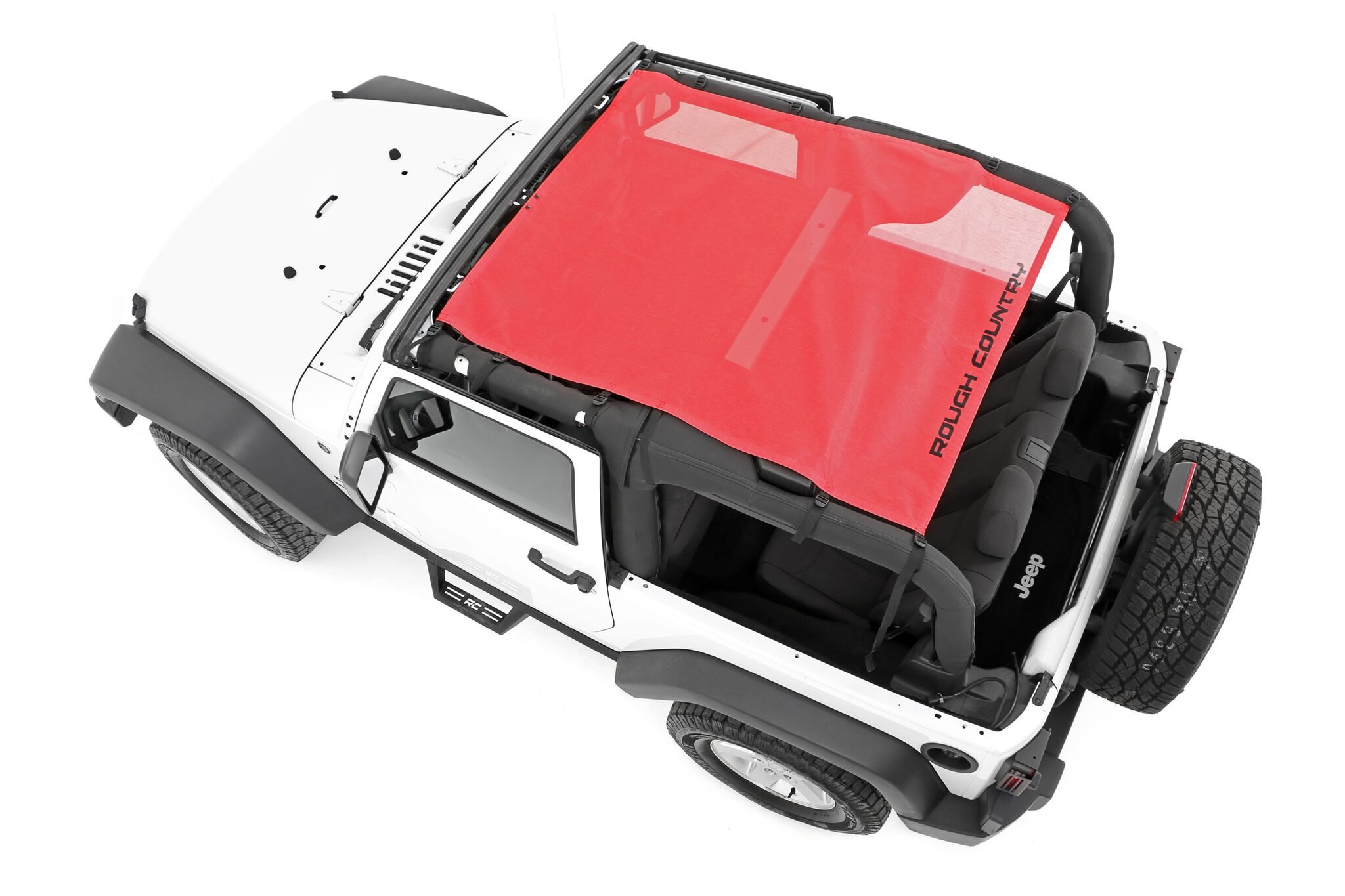 mesh bikini top plus red for jeep wrangler jk 4wd 2007-2018