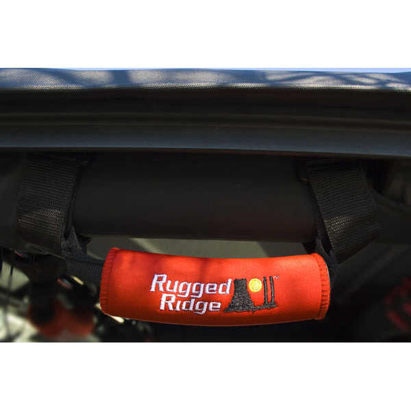 Neoprene Grab Handles in Red for Jeep Wrangler JL, JK, TJ, YJ, CJ and Gladiator JT 1955-2023