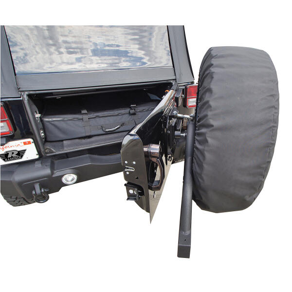 Rear Recovery Bumper with Tire Carrier for Jeep Wrangler JK 2007-2018 - Image 2