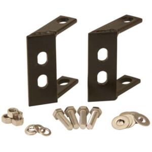Rear Bumper Brackets Pair Black Painted Steel 1945-1986 Jeep CJ & Willy's