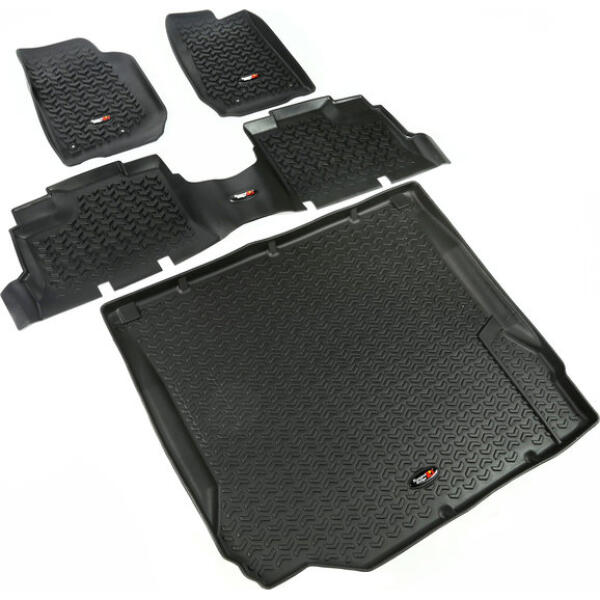 4 Piece Floor Liner Kit for Jeep Wrangler Unlimited JK 2007-2010 4 Door