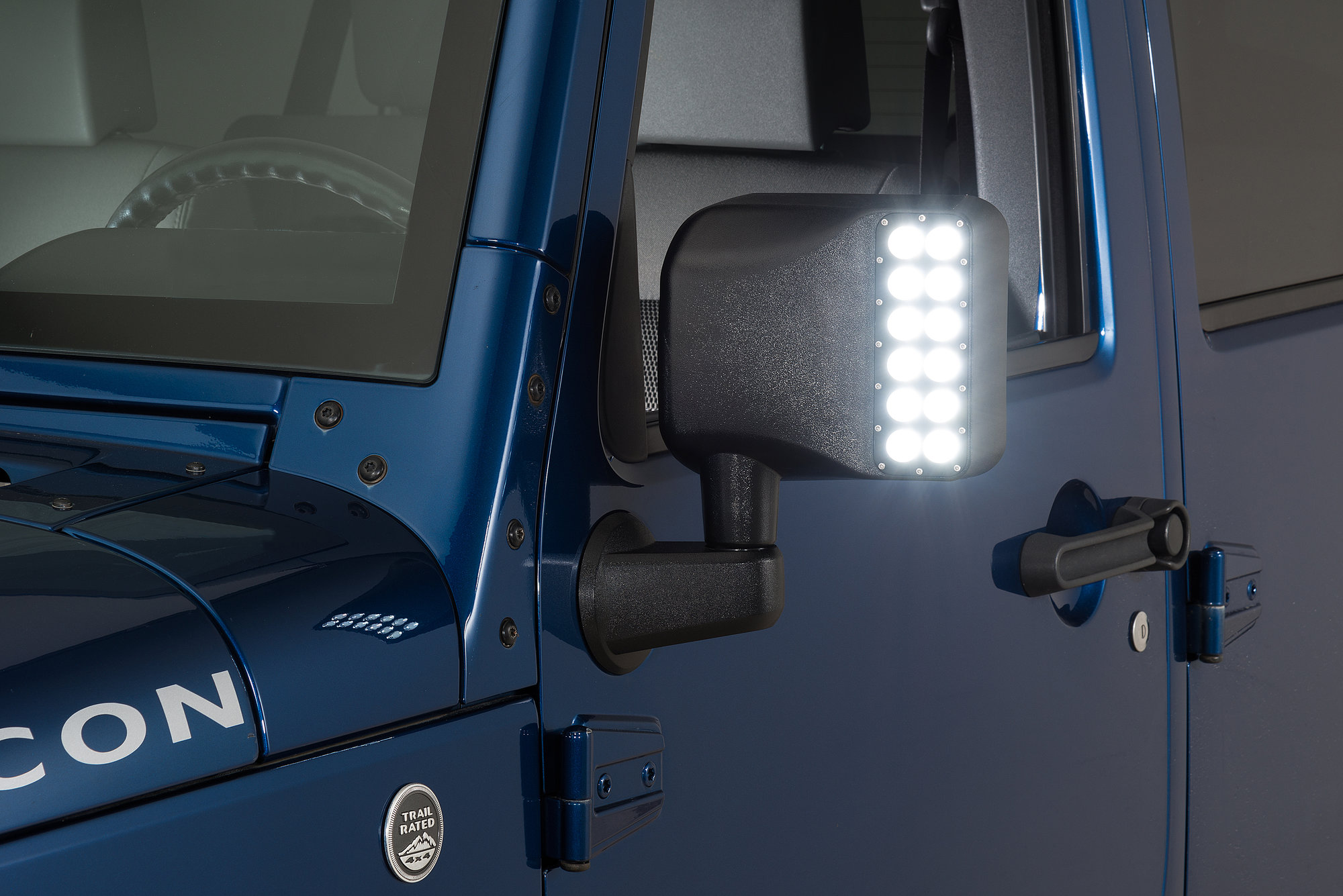 LED Side View Mirrors for Jeep Wrangler JK 2007-2018 - Image 2