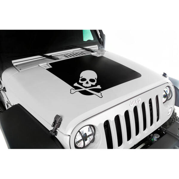 Vinyl Skull Hood Black Out for Jeep Wrangler JK 2007-2018
