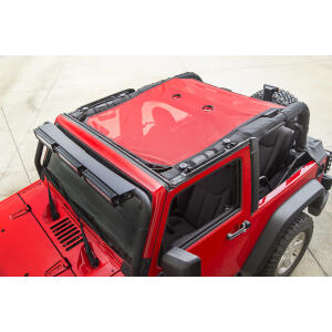 Full Eclipse Sun Shade in Red for 07-18 Jeep Wrangler JK 2-Door