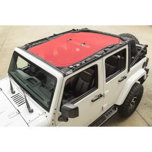 Full Eclipse Sun Shade in Red for 07-18 Jeep Wrangler JK Unlimited 4-Door