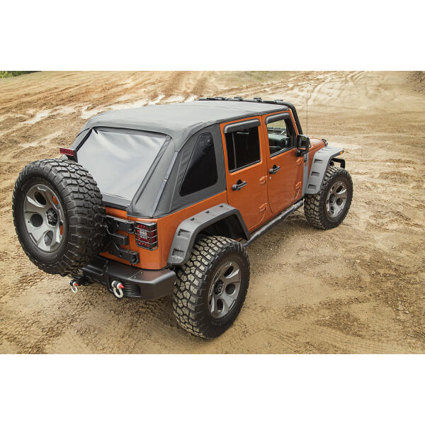 Bowless Soft Top for Jeep Wrangler Unlimited JK 2007-2018 4 Door