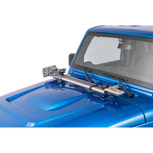 Hi-Lift Jack X-Treme Jack 48" in Silver with Jack Hood Mount and Hood Mount Lock for 07-18 Jeep Wrangler JK