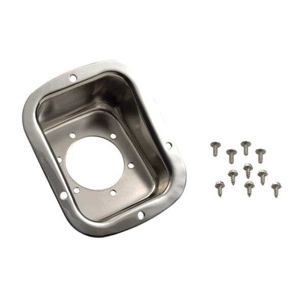 Stainless Steel Fuel Filler Bezels for 77-95 Jeep CJ and YJ