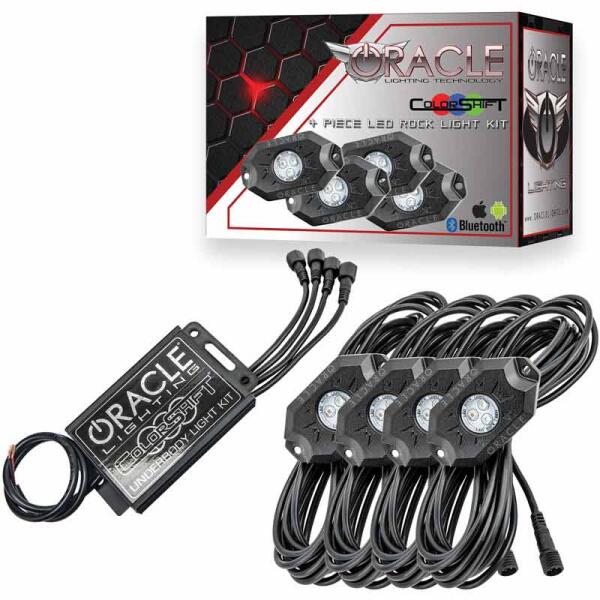 Lighting Colorshift Underbody Wheel Well Rock Light Kit Bluetooth
