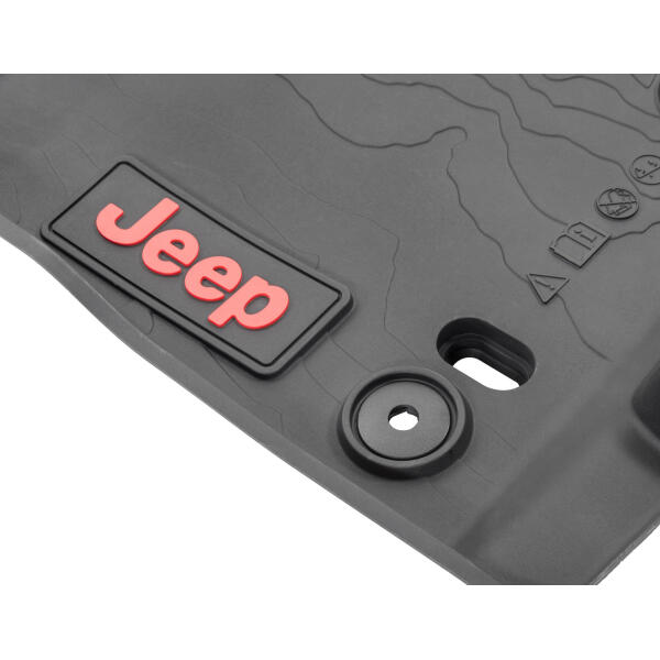 All Weather Floor Liners with Red Logo Jeep Gladiator JT 2020-2024 - Image 6