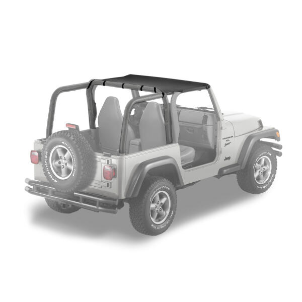 Header Safari Bikini Top in Black Denimfor 03-06 Jeep Wrangler TJ