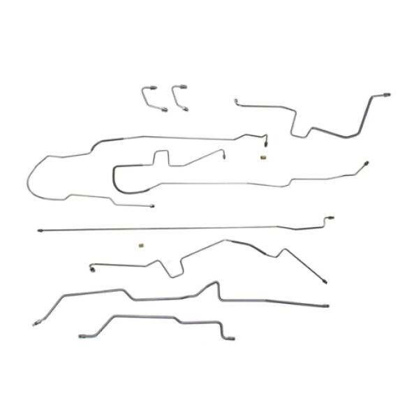 96-06 Jeep Wrangler (TJ) Non-ABS Complete Brake Line Kit 9pc, Stainless