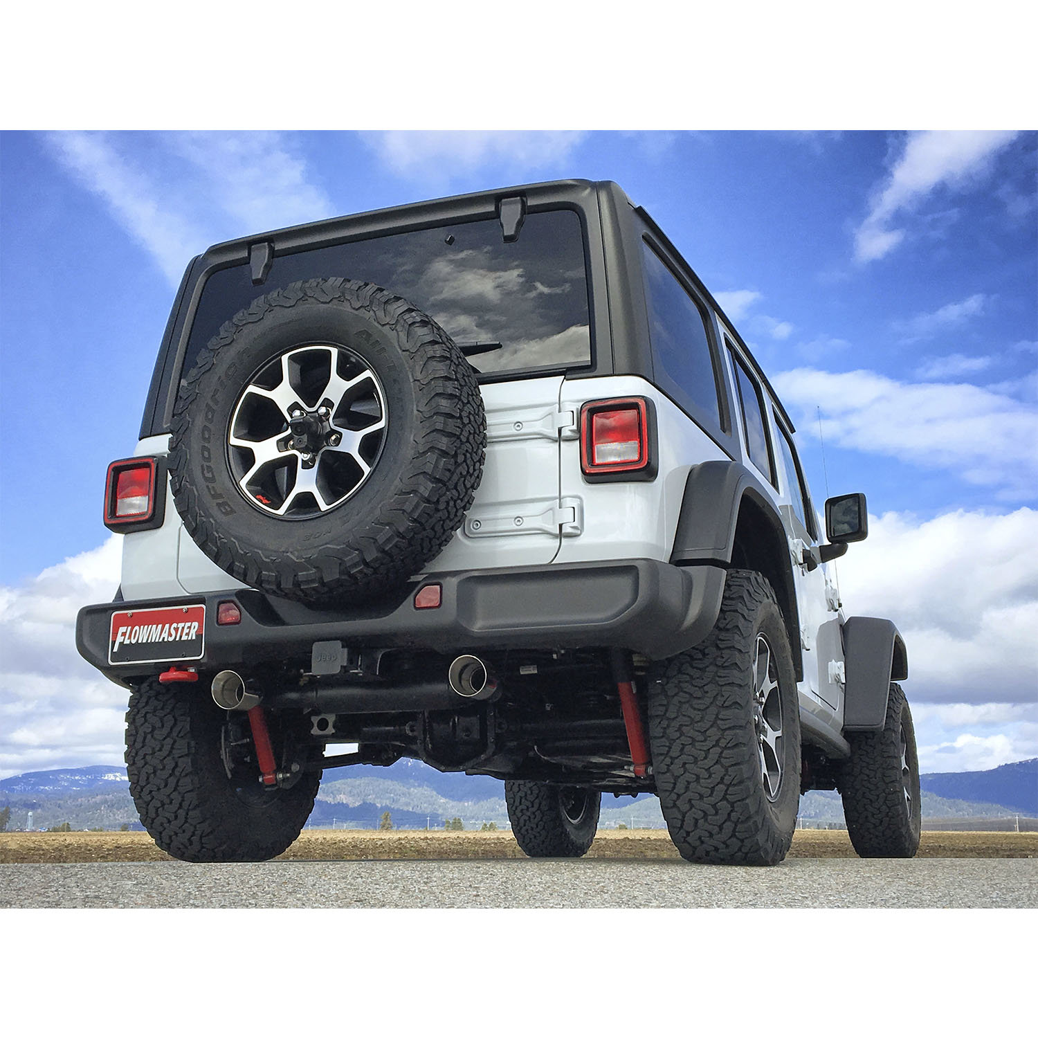 Force II Dual Axle Back Exhaust with Polished Tips for Jeep Wrangler JL 2018-2024 with 3.6L - Image 2