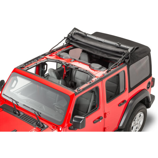 Twill Soft Top Kit in Black with Tinted Windows for Jeep Wrangler JL Unlimited 2018-2025