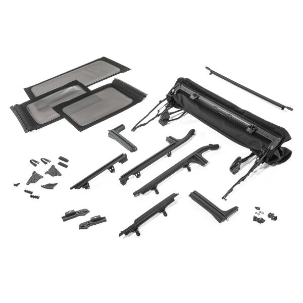 Twill Soft Top Kit in Black with Tinted Windows for Jeep Wrangler JL Unlimited 2018-2025 - Image 2