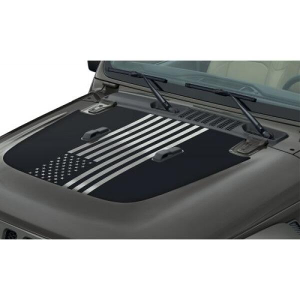 American Flag Hood Decal for 2018 Jeep Wrangler JL
