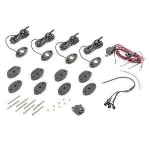 Rugged Ridge LED Rock Light Kit w/ Harness 2018 Jeep Wrangler JL and Unlimited JL