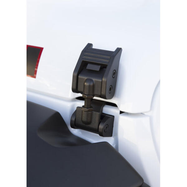 Aluminum Hood Catches in Textured Black for Jeep JL and JT 18-UP