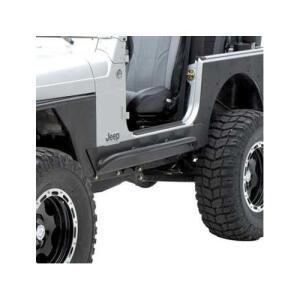 XRC ROCK SLIDER W/STEP YJ 87-95 BLACK TEXTURED