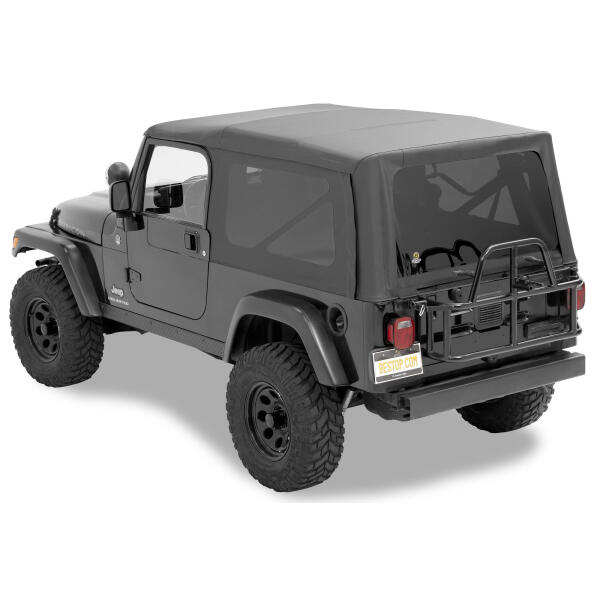 Supertop NX Soft Top with Tinted Windows without Doors in Black diamond for Jeep Wrangler Unlimited TJ 2004-2006