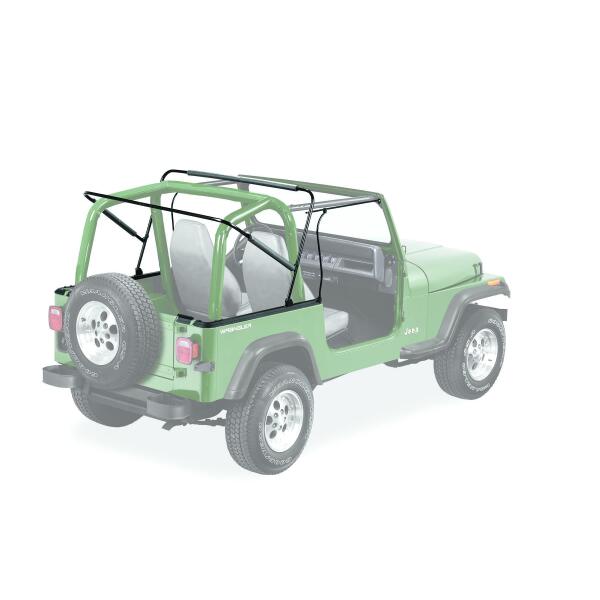 Supertop Complete Soft Top Kit with Tinted Windows for Jeep CJ7 and YJ 1976-1995 equipped with Full Steel Doors - Image 2