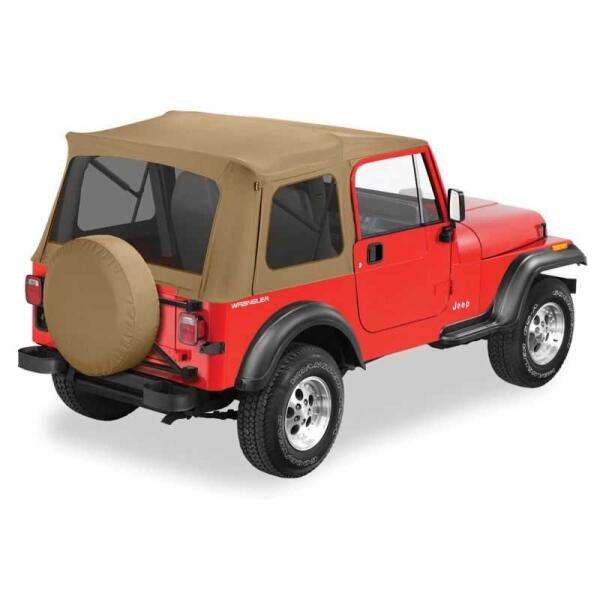 Supertop Complete Soft Top Kit with Tinted Windows for Jeep CJ7 and YJ 1976-1995 equipped with Full Steel Doors